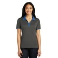 thumbnail image 1 of Sport Tek Adult Female Women Plain Short Sleeves Polo GH/True Royal 2X-Large, 1 of 4