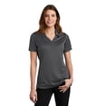 thumbnail image 1 of Sport Tek Adult Female Women Plain Short Sleeves Polo Iron Grey Small, 1 of 2