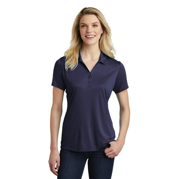 Sport Tek Adult Female Women Plain Short Sleeves Polo True Navy Large