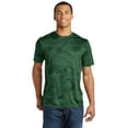 thumbnail image 1 of Sport Tek Adult Male Men CamoHex Short Sleeves T-Shirt Forest Green Small, 1 of 6