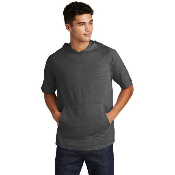 Sport Tek Adult Male Men Electric Heather Hoodie Dark Grey Hthr 2X-Large