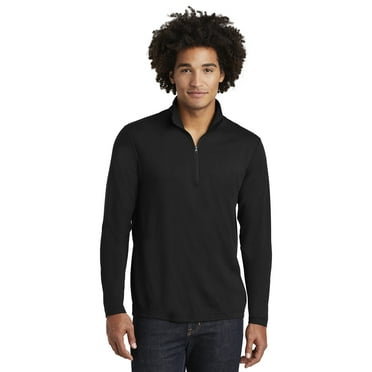 Sport Tek Adult Male Men Electric Heather Pullover Black Triad So Large