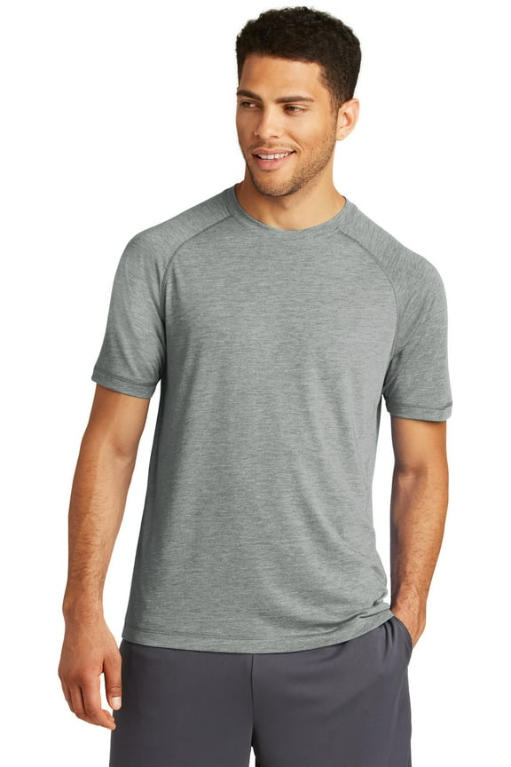 Sport Tek Adult Male Men Electric Heather T-Shirt Dark Grey Hthr 2X-Large