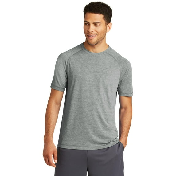 Sport Tek Adult Male Men Electric Heather T-Shirt Dark Grey Hthr Small