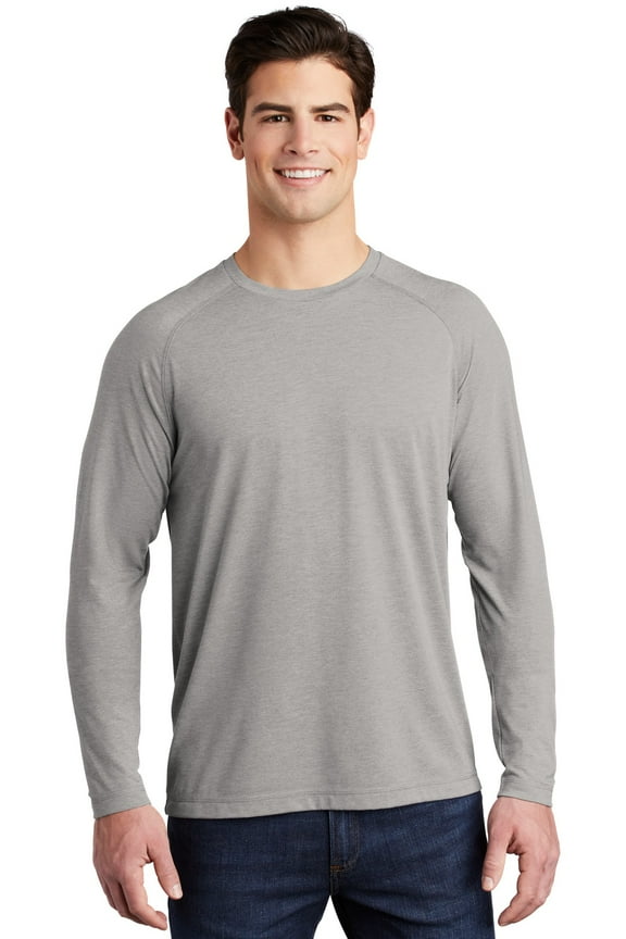 Sport Tek Adult Male Men Electric Heather T-Shirt Light Grey Hth 3X-Large
