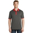 thumbnail image 1 of Sport Tek Adult Male Men Heather Short Sleeves Polo GH/True Red Large, 1 of 4