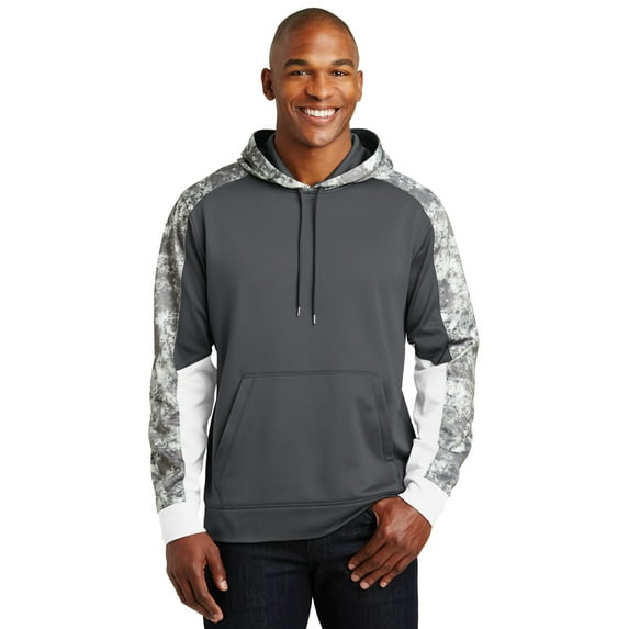 Sport Tek Adult Male Men Long Sleeves Pullover Dk Sm Gy/DS Gy Medium