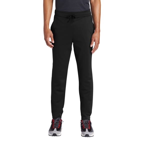 Sport Tek Adult Male Men Plain Jogger ST233 Black - X-Small