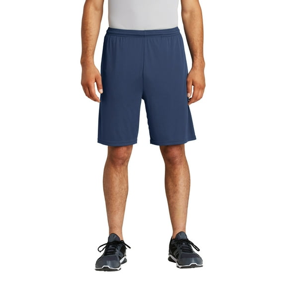 Sport Tek Adult Male Men Plain Pocketed Short True Navy X-Large