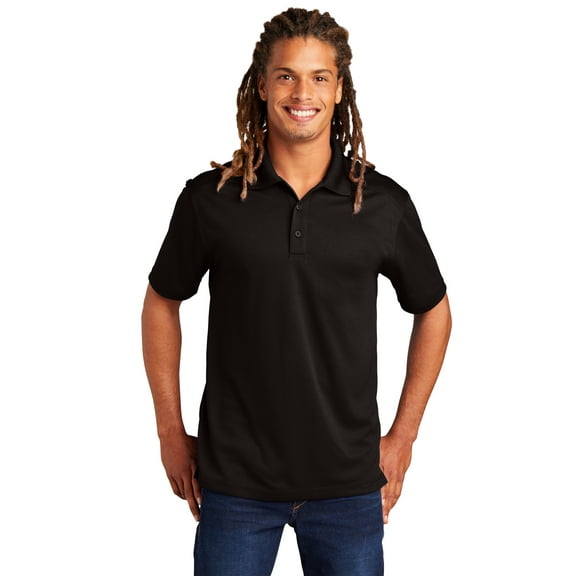 Sport Tek Adult Male Men Plain Short Sleeves Polo Black 2X-Large