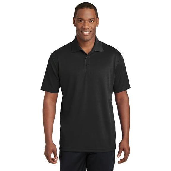 Sport Tek Adult Male Men Plain Short Sleeves Polo Black 2X-Large
