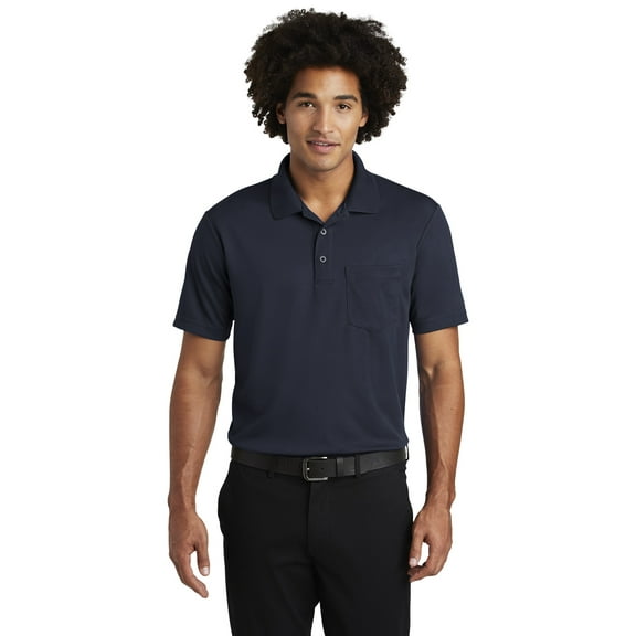 Sport Tek Adult Male Men Plain Short Sleeves Polo True Navy Small