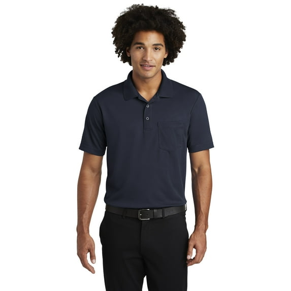 Sport Tek Adult Male Men Plain Short Sleeves Polo True Navy Small