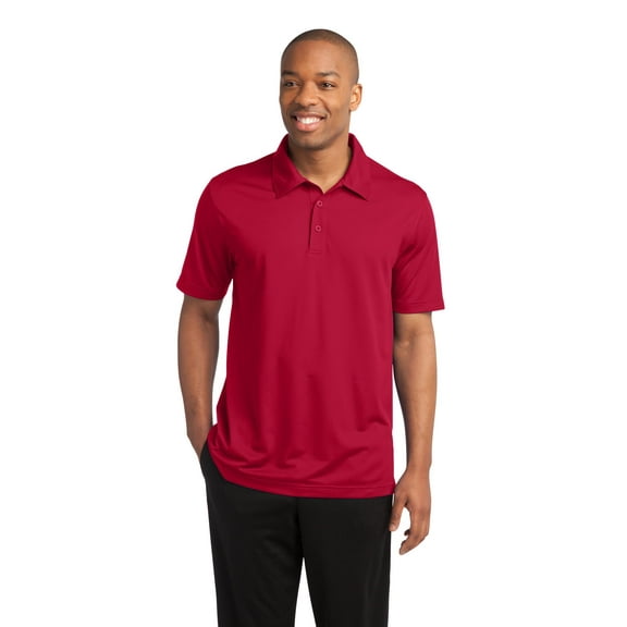 Sport Tek Adult Male Men Plain Short Sleeves Polo True Red X-Large