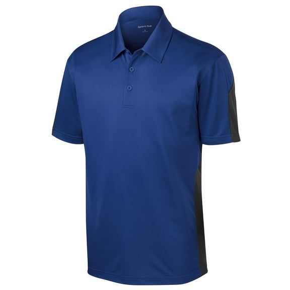 Sport-Tek Adult Male Men PosiCharge Active Textured Colorblock Polo Shirt