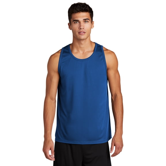 Sport Tek Adult Male Men Scoop Neck Plain sleeveless Tank True Royal Medium