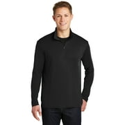 SPORT-TEK Sport Tek Adult Male Men mock Neck Plain Long Sleeves Pullover Black Small