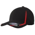 thumbnail image 1 of Sport Tek Adult Unisex Regular Colorblock Cap Black/True Red X-Small, 1 of 2