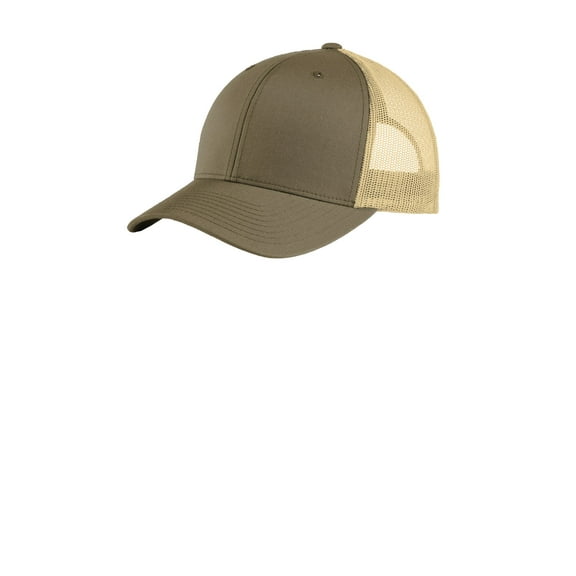 Sport Tek Adult Unisex Regular Mesh Back Cap Choc Brn/Khaki One Size Fits All