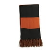 thumbnail image 1 of Sport Tek Adult Unisex Regular Spectator Scarf Black/Dp Orng One Size Fits All, 1 of 2
