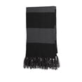 thumbnail image 1 of Sport Tek Adult Unisex Regular Spectator Scarf Black/Iron Gry One Size Fits All, 1 of 2