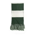 thumbnail image 1 of Sport Tek Adult Unisex Regular Spectator Scarf Forest Grn/Wht One Size Fits All, 1 of 2