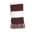 thumbnail image 1 of Sport Tek Adult Unisex Regular Spectator Scarf Maroon/White One Size Fits All, 1 of 2