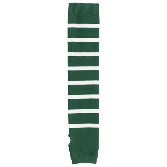 Sport Tek Adult Unisex Regular Striped Arm Socks Forest Grn/Wht Small/Medium