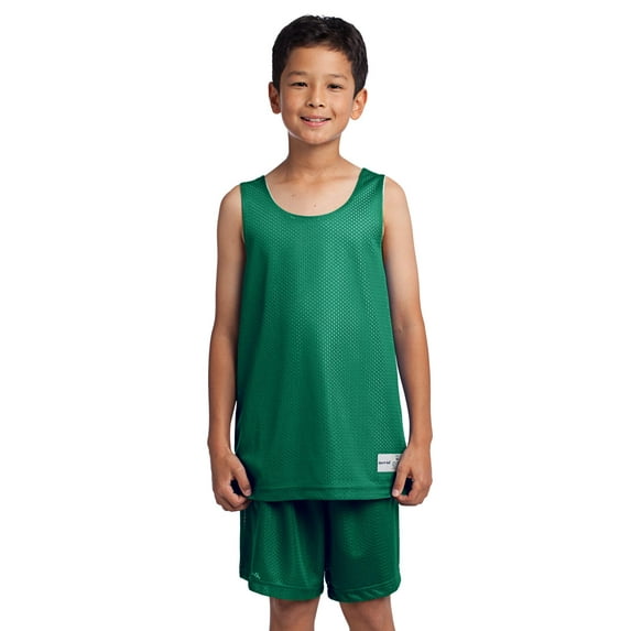 Sport Tek Boy's Classic Mesh Reversible Tank Kelly Green Size X-Small