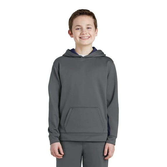 Sport-Tek Boy's Fleece Colorblock Hooded Pullover