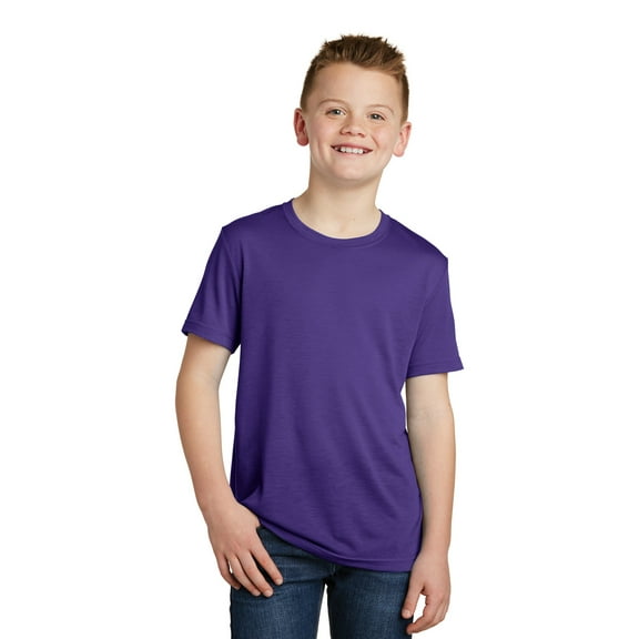 Sport Tek Boy's PosiCharge Competitor Cotton Touch Tee, Purple, Small