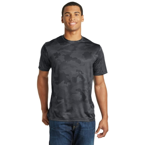 Sport-Tek CamoHex Tee-M (Iron Grey)