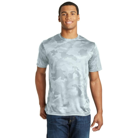 Sport-Tek Camohex Tee. St370 , ST370 , White , X-Large