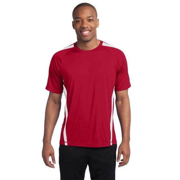 Sport-Tek Colorblock PosiCharge Competitor Tee-4XL (True Red/ White)