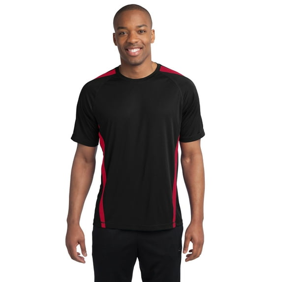Sport-Tek Colorblock Posicharge Competitor Tee St351 - Black/ True Red - 4XL