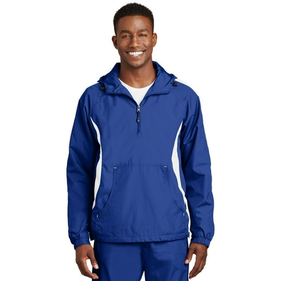 Sport-Tek Colorblock Raglan Anorak. JST63