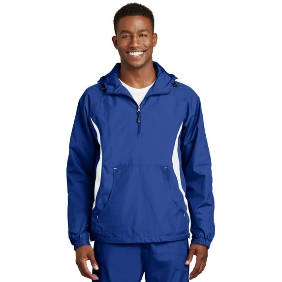 Sport-Tek Colorblock Raglan Anorak.