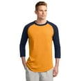 thumbnail image 1 of Sport-Tek Raglan Jersey (T200) Gold/Navy, 4XL, 1 of 6