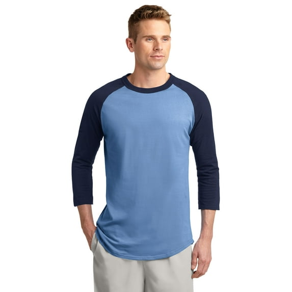 Sport-Tek Colorblock Raglan Jersey-L (Carolina Blue/Navy)