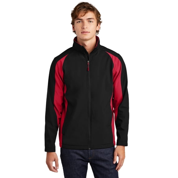Sport-Tek Colorblock Soft Shell Jacket. ST970