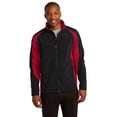 thumbnail image 1 of Sport-Tek ST970 Colorblock Soft Shell Jacket, Black/ True Red, M, 1 of 1