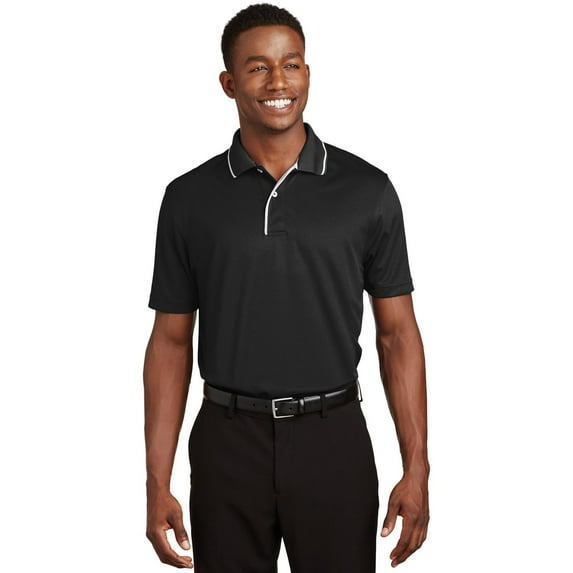 Sport-Tek Dri-Mesh Polo with Tipped Collar and Piping. K467