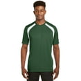 thumbnail image 1 of Sport-Tek Dry Zone Colorblock Crew-2XL (Forest Green/White), 1 of 2