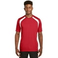 thumbnail image 1 of Sport-Tek Dry Zone Colorblock Crew-M (True Red/White), 1 of 2
