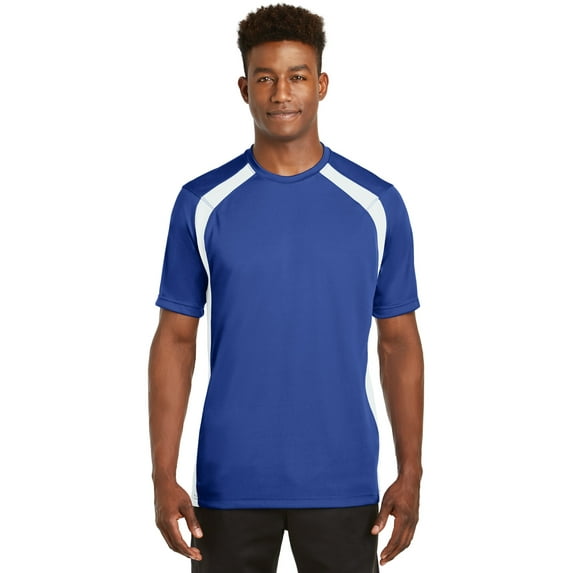 Sport-Tek Dry Zone Colorblock Crew-XL (True Royal/White)