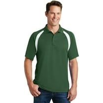 Sport-Tek Dry Zone Colorblock Raglan Polo-M (Forest Green/White)