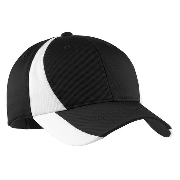 Sport Tek Adult Unisex Regular Colorblock Cap Black/White One Size Fits All
