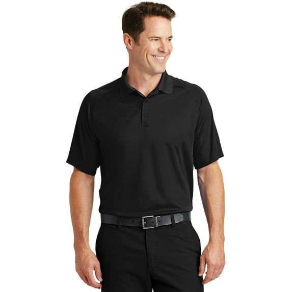 Sport-Tek Dry Zone Raglan Polo-XL (Black)