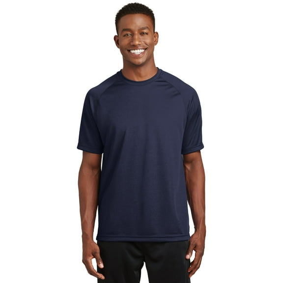 Sport-Tek Dry Zone Short Sleeve Raglan T Shirt-M (True Navy)