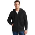 thumbnail image 1 of Sport-Tek F282 Mens Super Heavyweight Full-Zip Hooded Sweatshirt, Black - 4XL, 1 of 6